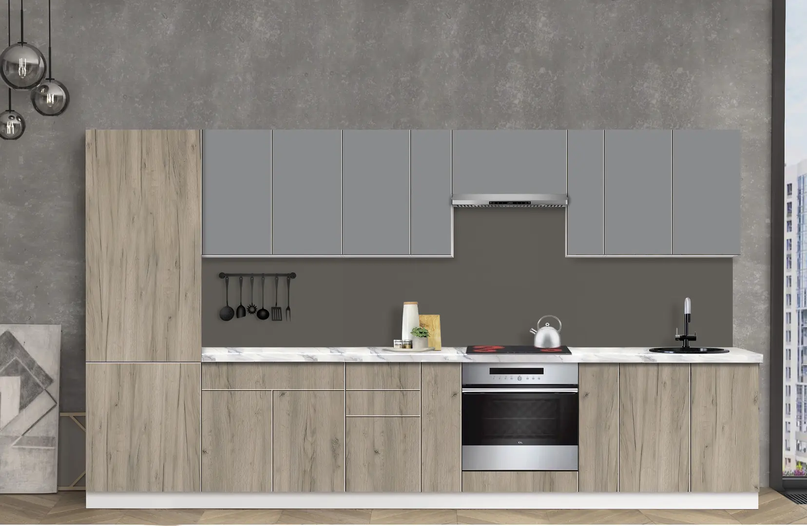 Bucatarie modulara Modern Dolce Vita 3 H68 3.6m