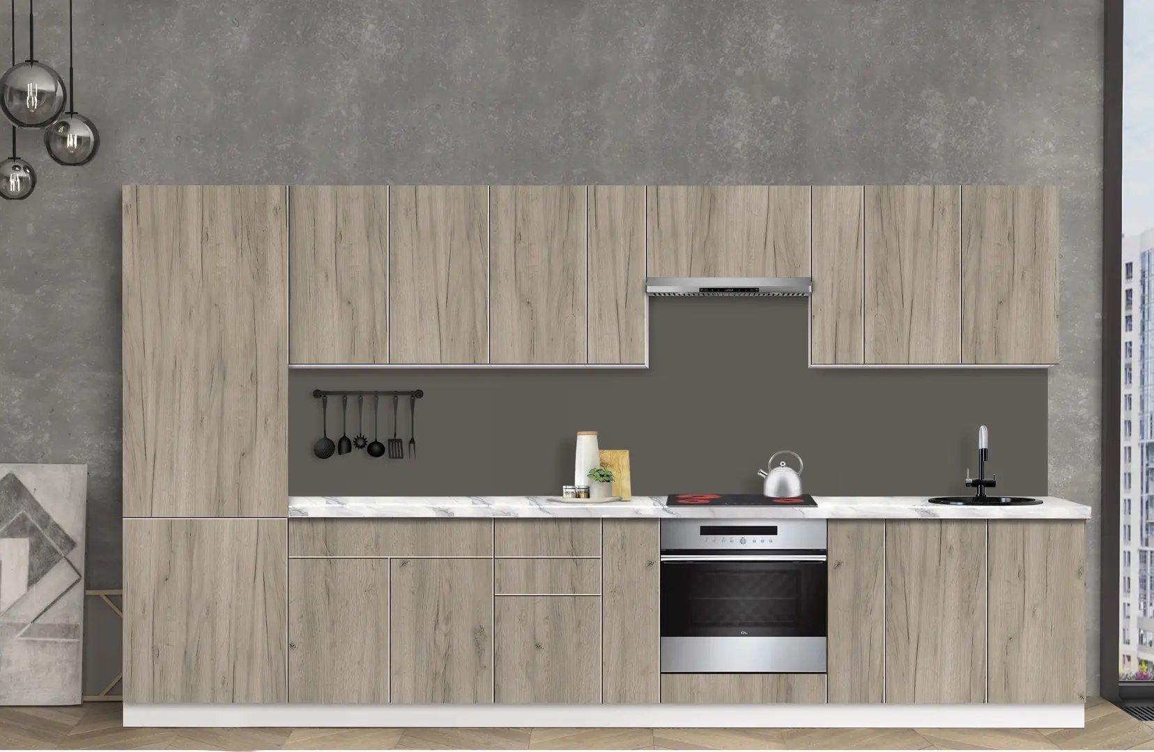 Bucatarie modulara Modern Dolce Vita 3 H68 3.6m