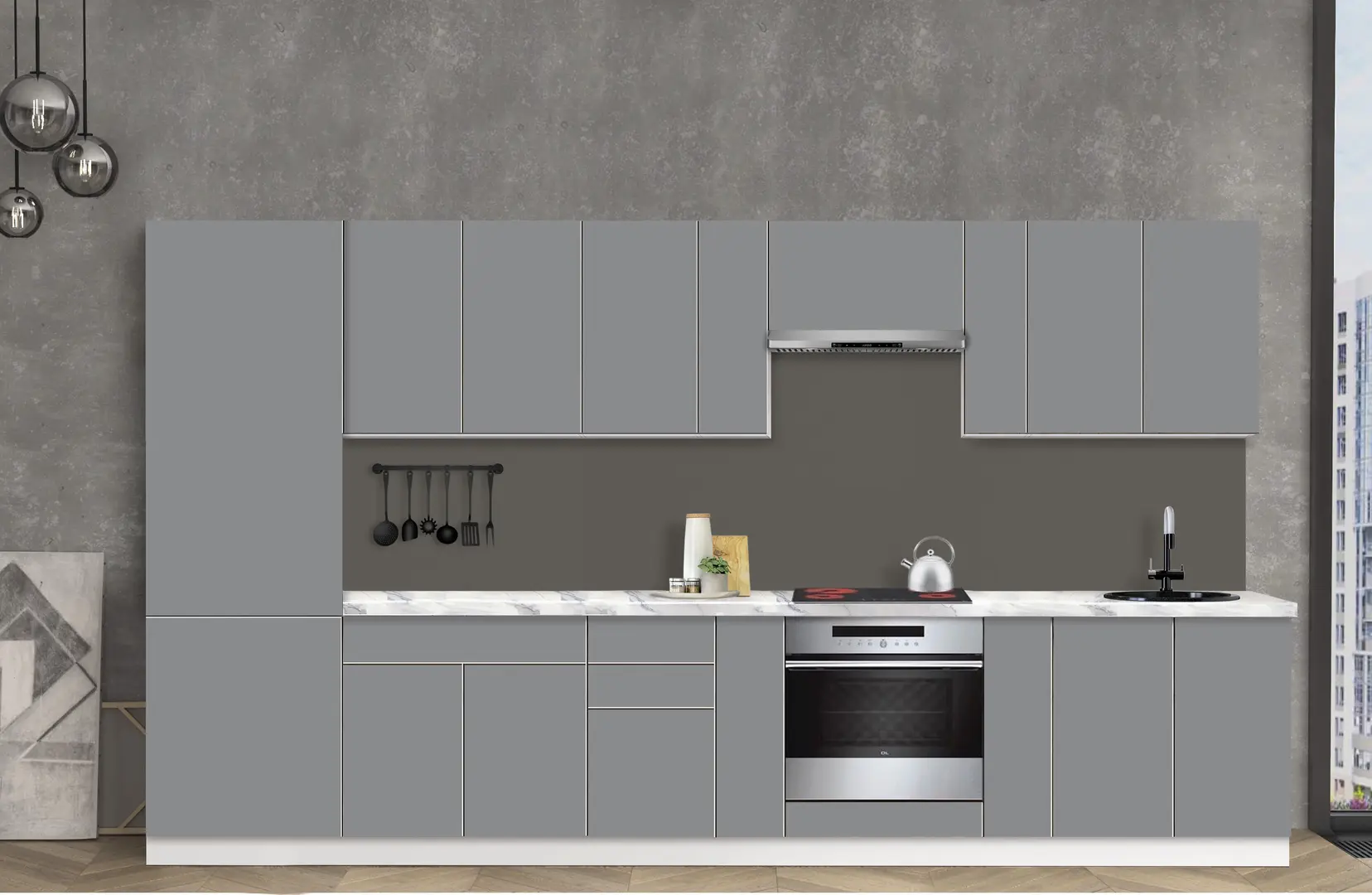 Bucatarie modulara Modern Dolce Vita 3 H68 3.6m