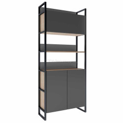Стеллаж DP Urban 90 Double Box (Black/Sonoma Oak)