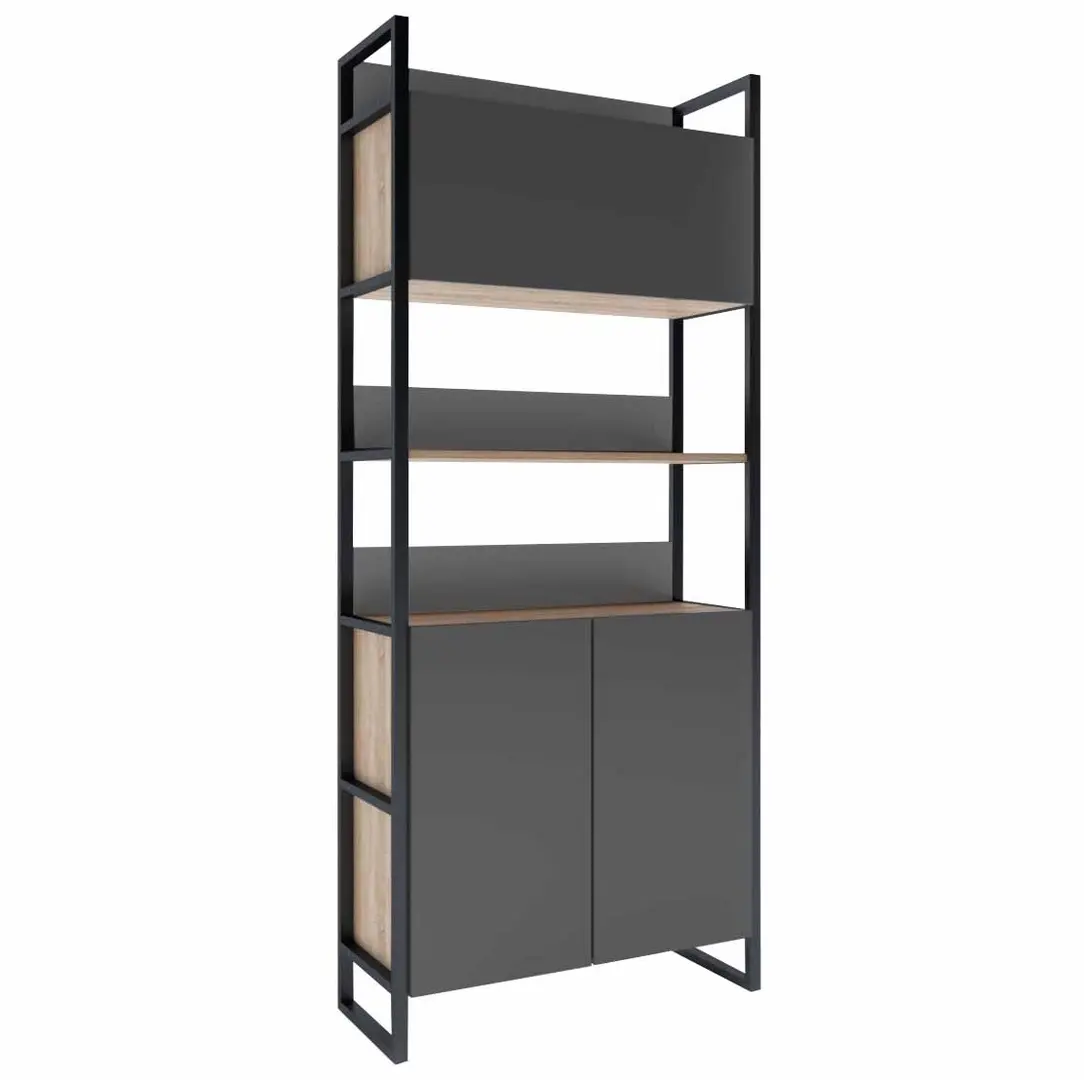 Стеллаж DP Urban 90 Double Box (Black/Sonoma Oak)