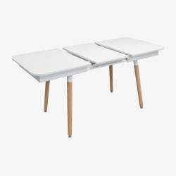 Стол раскладной Evelin DT-431-1R WO (Alpine White/Oak) Thumb