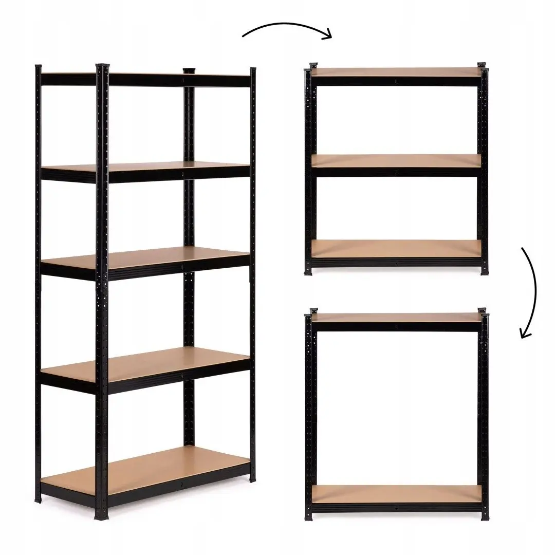 Стеллаж Modern Home PJJWS0002-02 180x90x40cm (Black) - 5