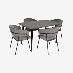 Set masa + 4 scaune Evelin DT-405-6B + YTC-097B UF Blu-14 (Dark Grey/Black) Thumb