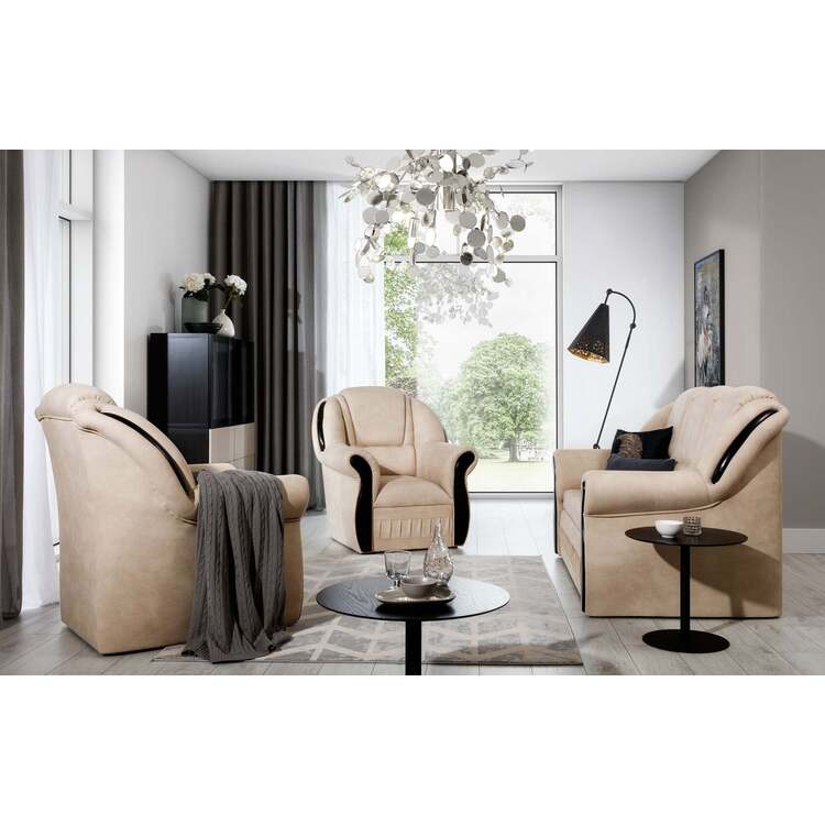 Set de mobila moale Eltap Lord 3+1+1 Texas 23 (Beige)