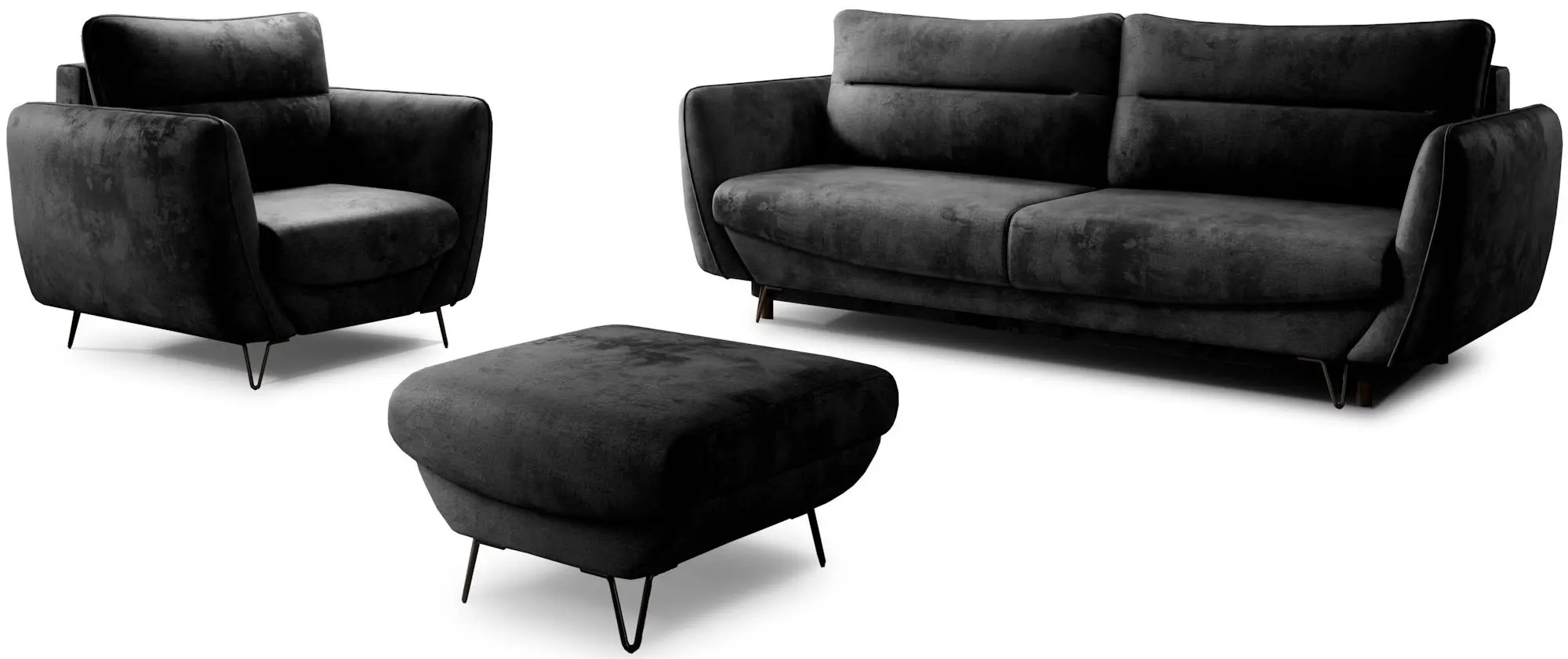 Set de mobila moale Eltap Silva Nube 06 (Dark Gray)