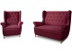 Set de mobila moale Eltap Aros 2+1 Matt Velvet 68 (Burgundy)