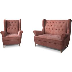 Набор мягкой мебели Eltap Aros 2+1 Kronos 29 (Antique Pink) Thumb