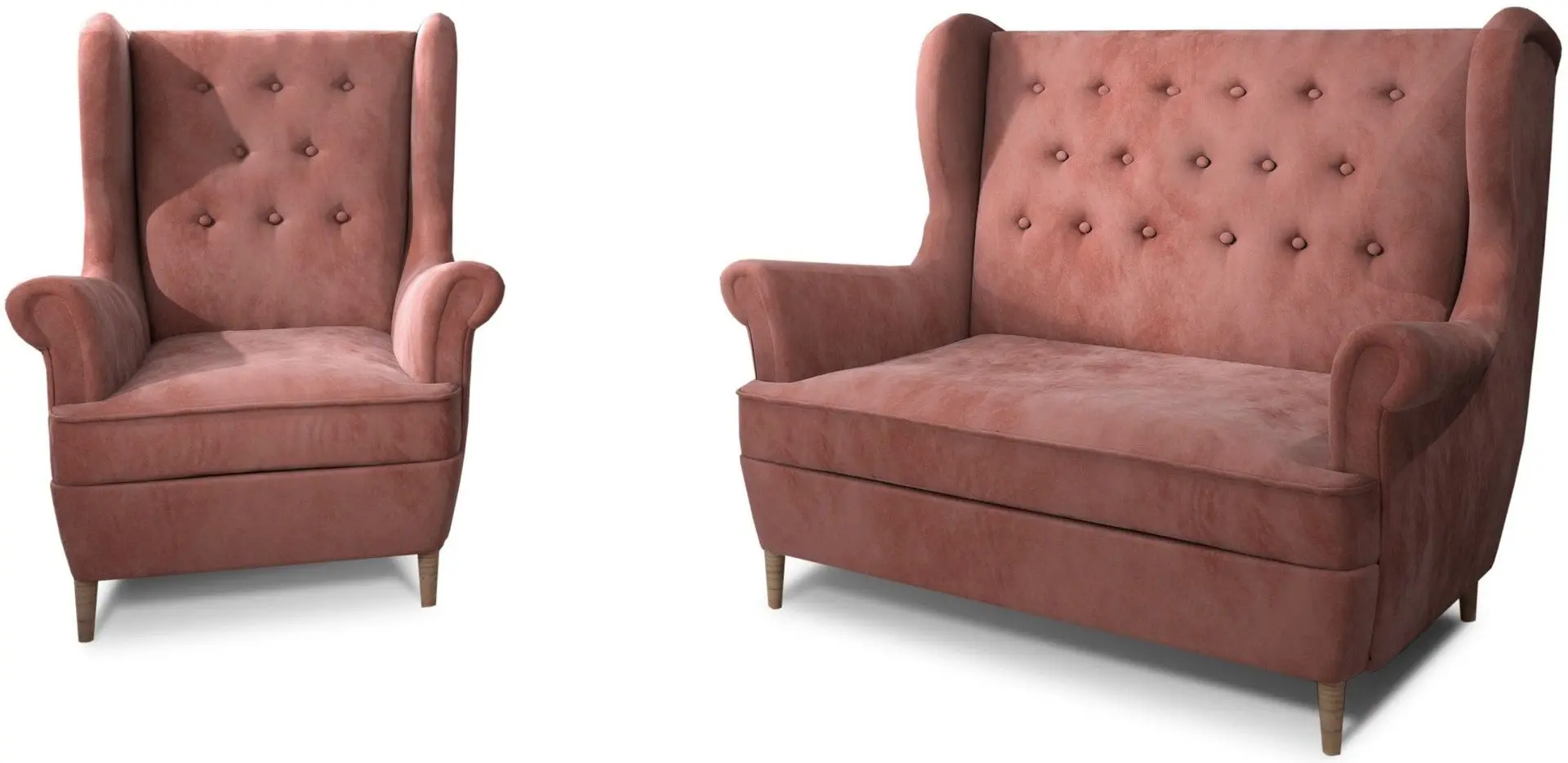 Набор мягкой мебели Eltap Aros 2+1 Kronos 29 (Antique Pink)