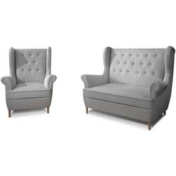 Set de mobila moale Eltap Aros 2+1 Sawana 21 (Gray) Thumb