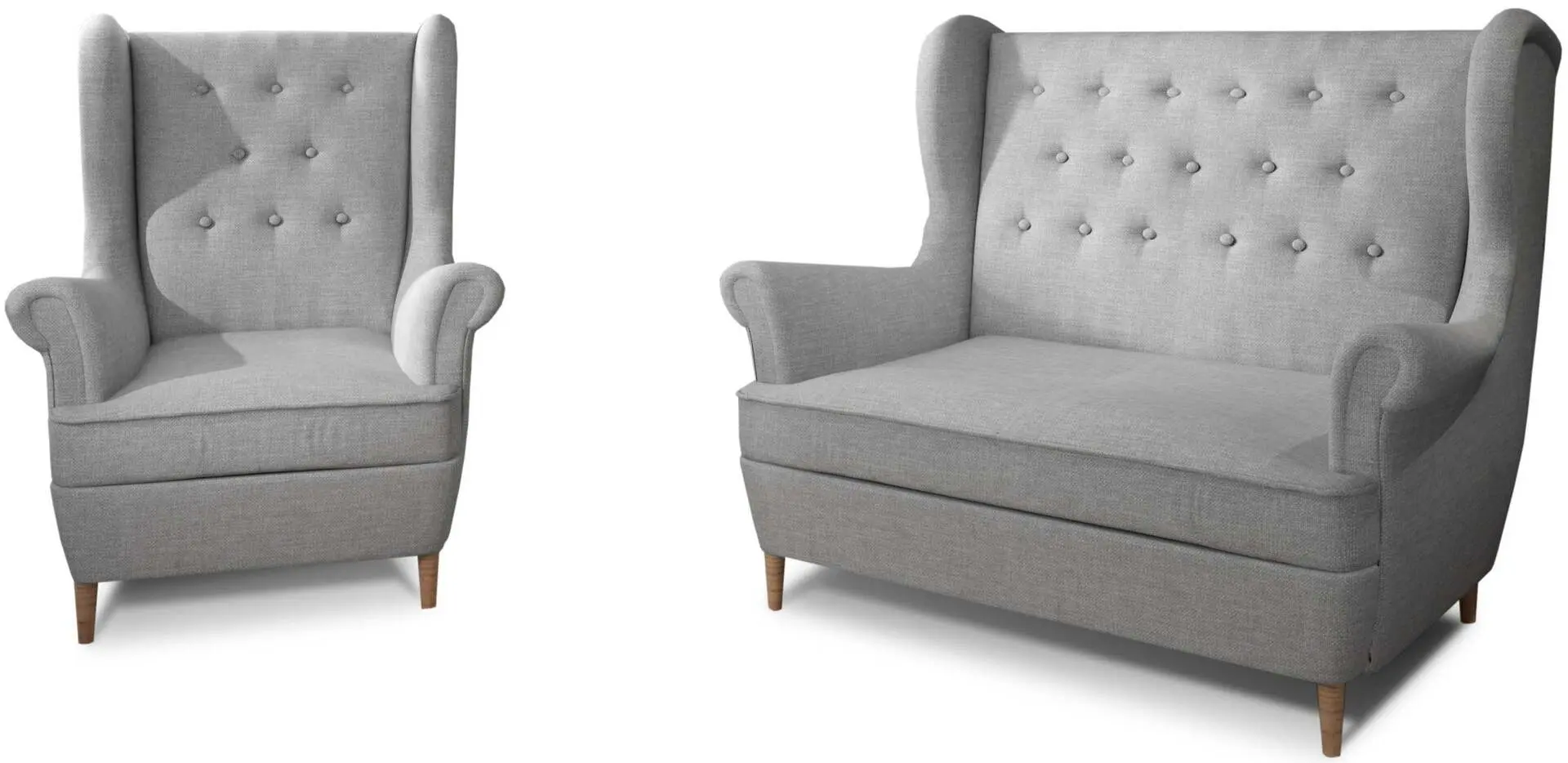 Set de mobila moale Eltap Aros 2+1 Sawana 21 (Gray)