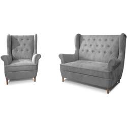 Набор мягкой мебели Eltap Aros 2+1 Monolith 84 (Gray Light) Thumb