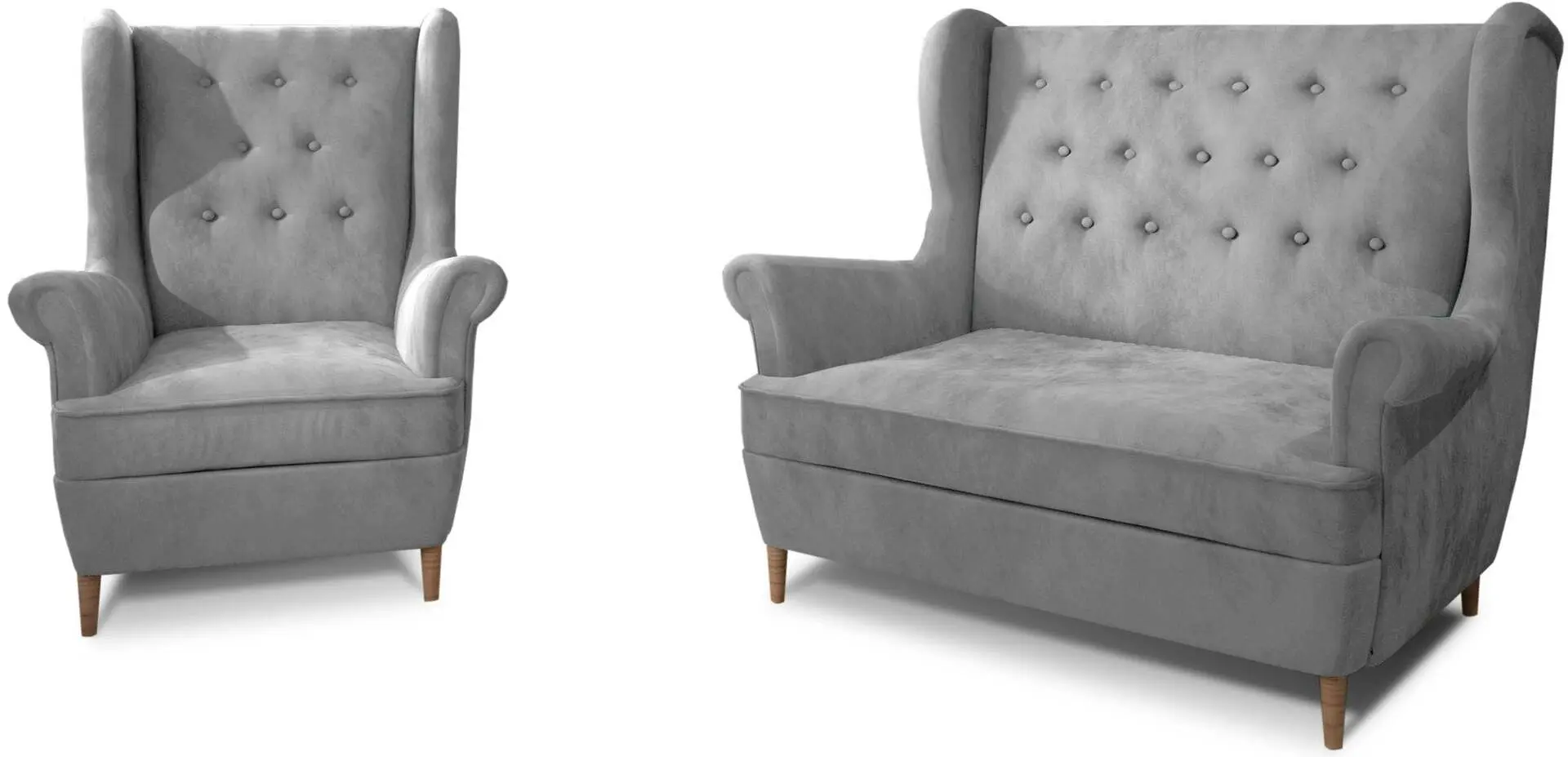 Набор мягкой мебели Eltap Aros 2+1 Monolith 84 (Gray Light)