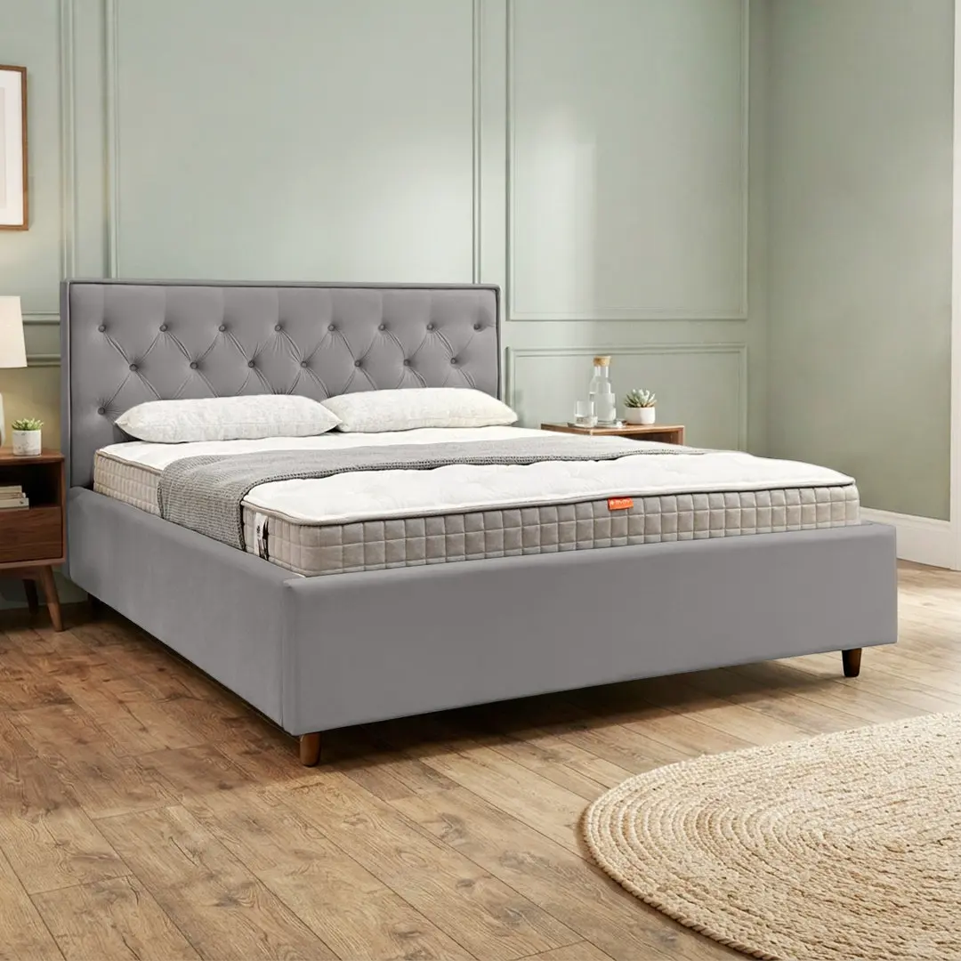 Кровать Charmbed Elena Prestige 140x200 Velluto 16 (Grey)