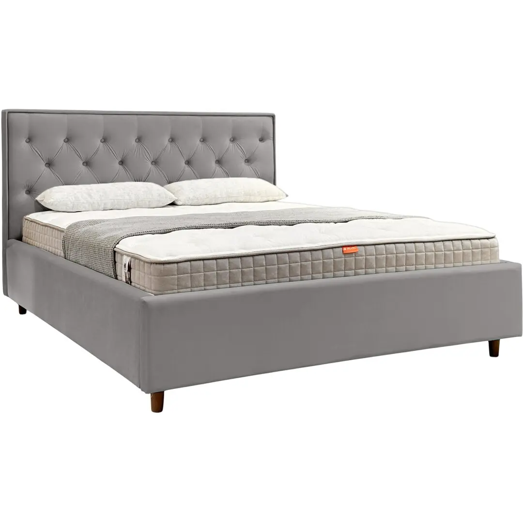 Кровать Charmbed Elena Prestige 140x200 Velluto 16 (Grey) - 2