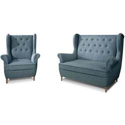 Набор мягкой мебели Eltap Aros 2+1 Cover 70 (Blue-Gray) Thumb