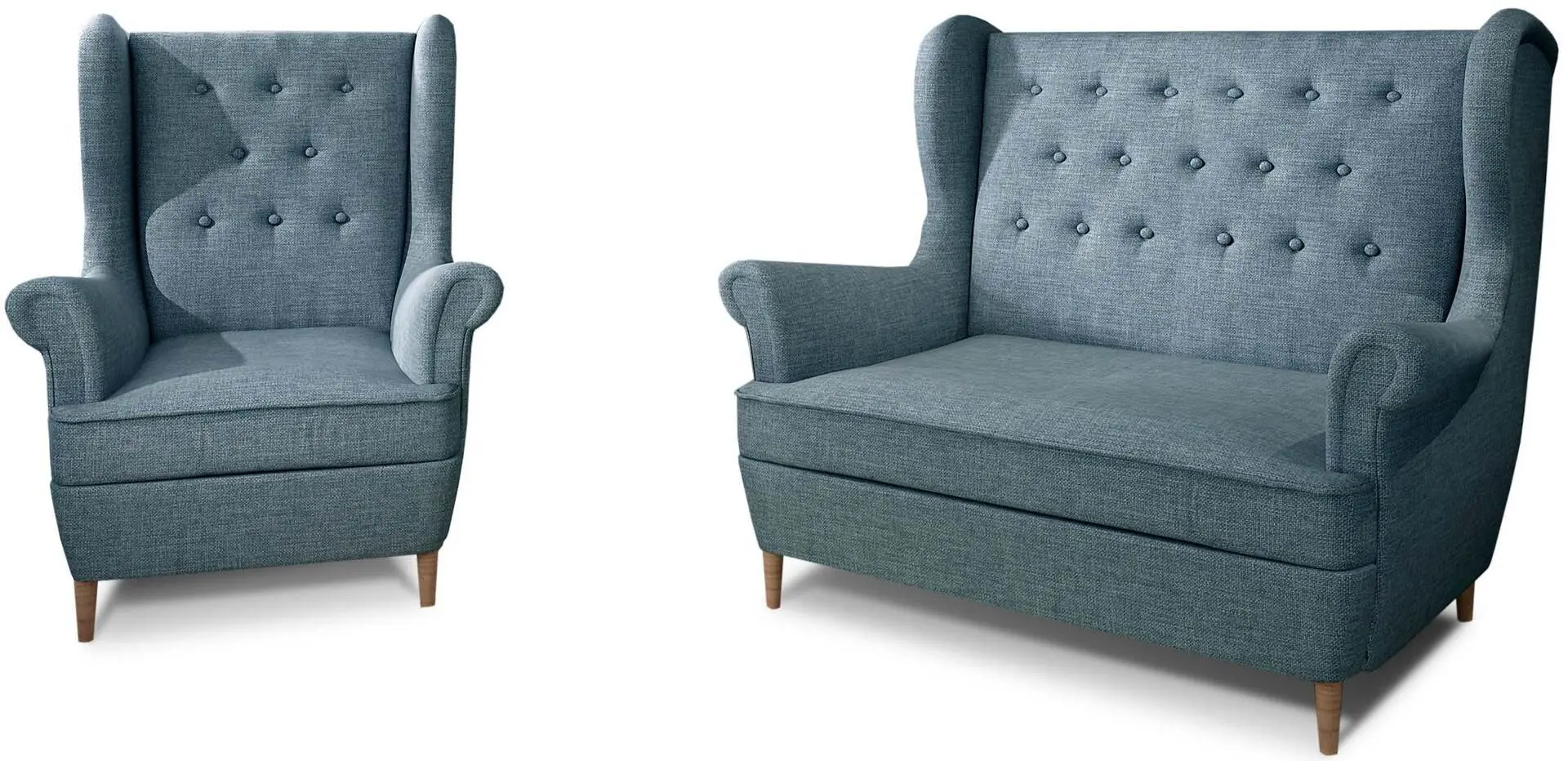 Набор мягкой мебели Eltap Aros 2+1 Cover 70 (Blue-Gray)