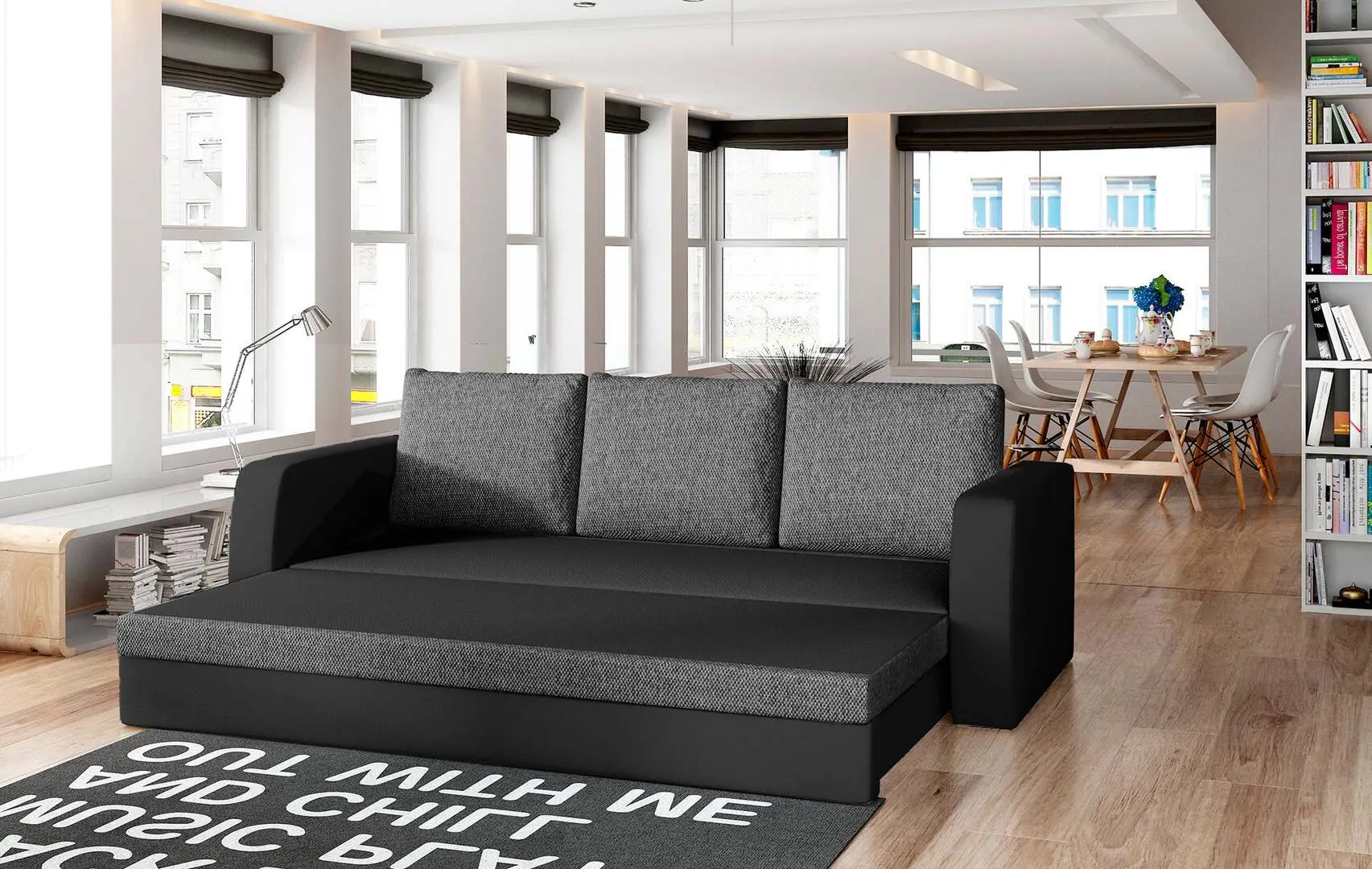 Canapea Eltap Inversa Sawana 05/Soft 11 (Dark Gray/Black)