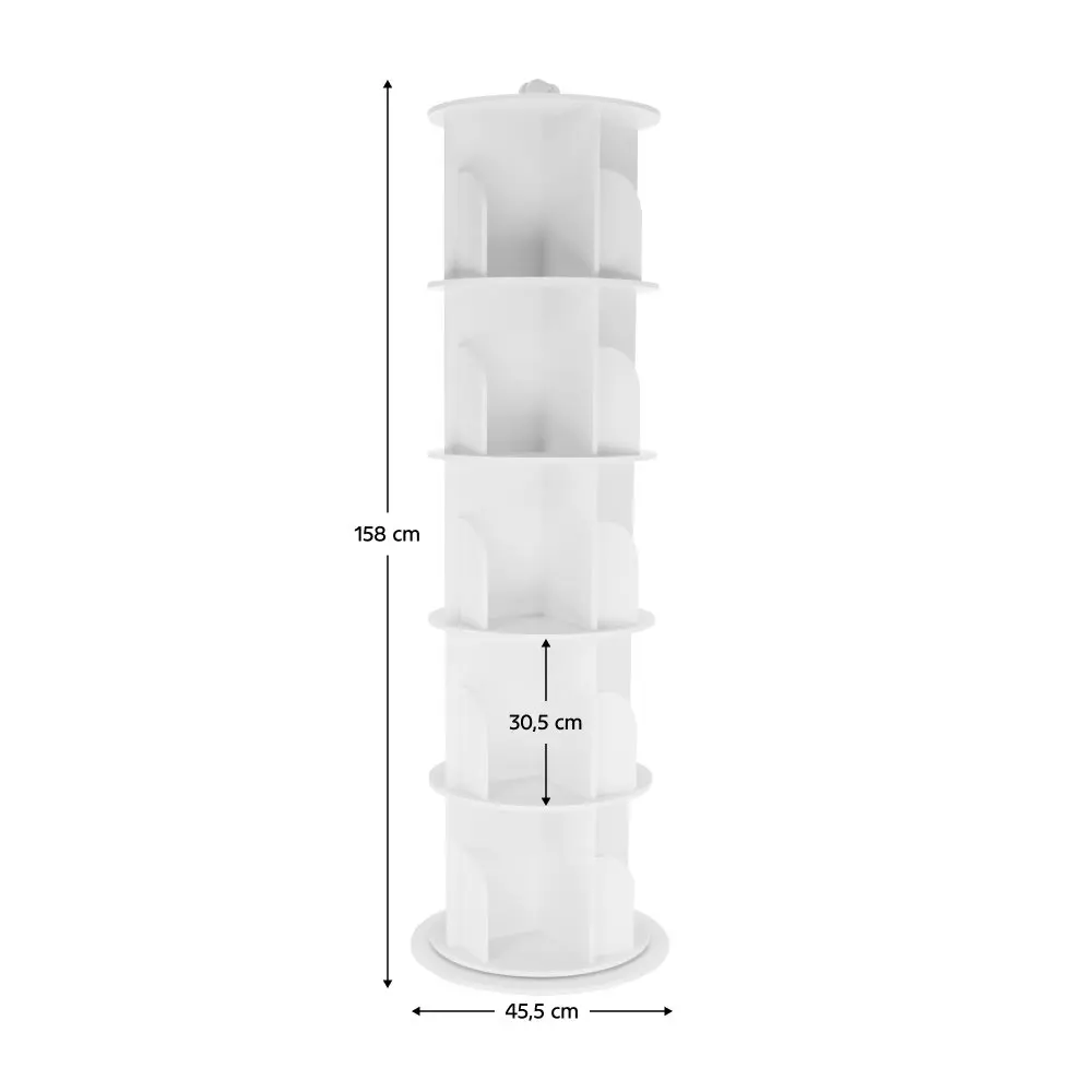 Стеллаж вращающийся Tempo Kondela Erion Typ 2 (White) - 7
