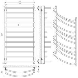 Uscator de prosoape Laris Euromix P12 600x1200 (Chrome) Thumb