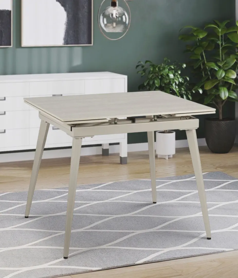 Стол раскладной Fabrik Home Reef 90/140x70 (Травертин Светлый/Кремовый)