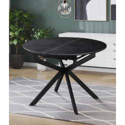 Стол раскладной Fabrik Home Task 105/138x105 (Тёмно-серый/Чёрный)