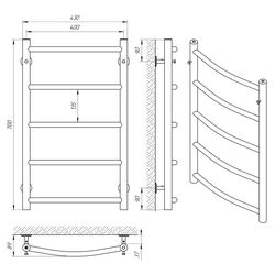 Полотенцесушитель Laris Flesh P5 400х700 (Chrome) Thumb
