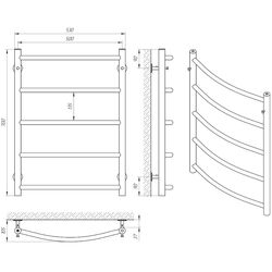 Полотенцесушитель Laris Flesh P5 500х700 (Chrome) Thumb