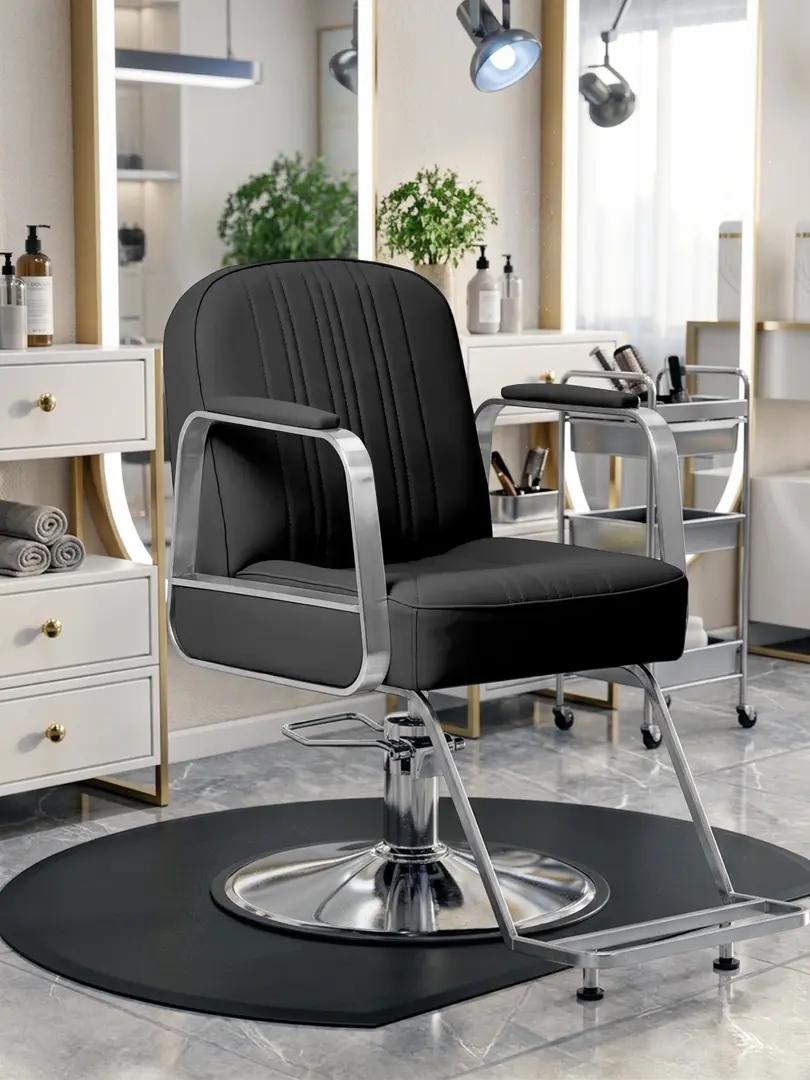 Кресло парикмахерское Gabbiano Acri 155720 (Black/Silver)