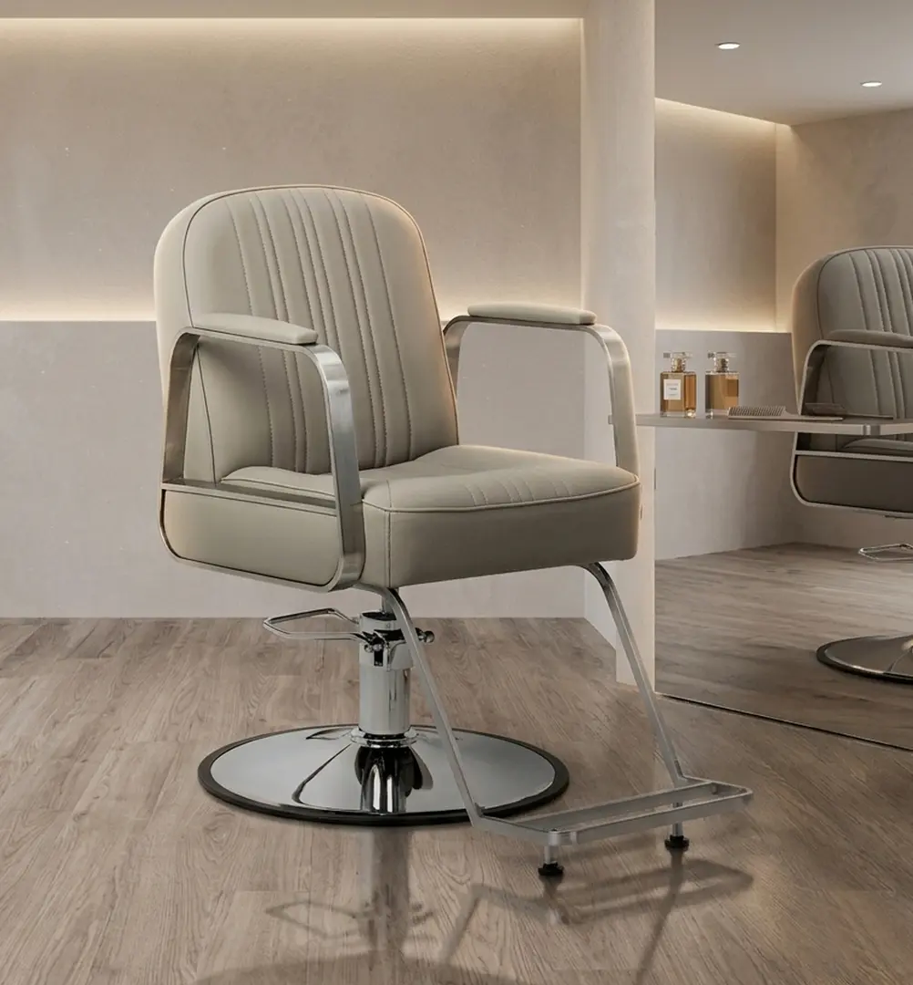 Кресло парикмахерское Gabbiano Acri 155721 (Beige/Silver)
