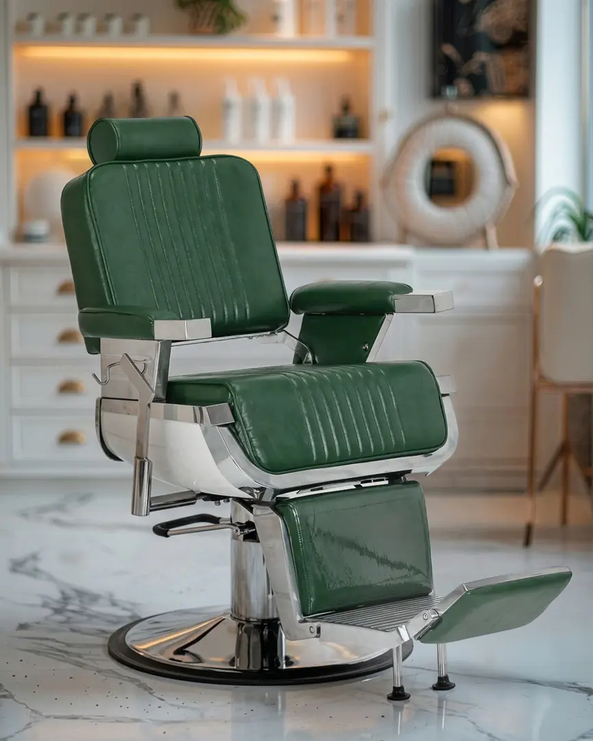 Кресло парикмахерское Gabbiano Royal X 155726 (Green/Silver)