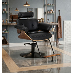 Кресло парикмахерское Gabbiano Florencja 155651 (Black/Walnut)