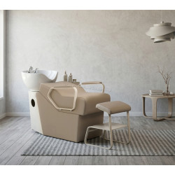 Fotoliu-scafa pentru frizerie Omega Marina 154527 (Beige/White)