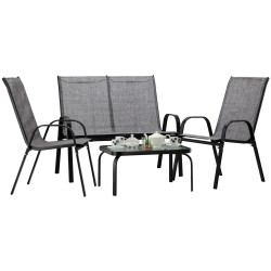 Комплект садовой мебели GardenLine NEO9924 (Grey/Black) Thumb