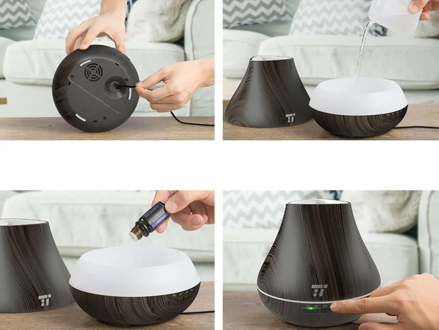 Difuzor aroma TaoTronics TT-AD004 (Dark Wood)