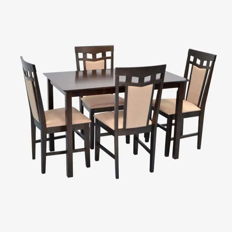 Комплект стол + 4 стула Evelin Gloria + Deepa R NV-3WP (Chocolate/Beige) - 2