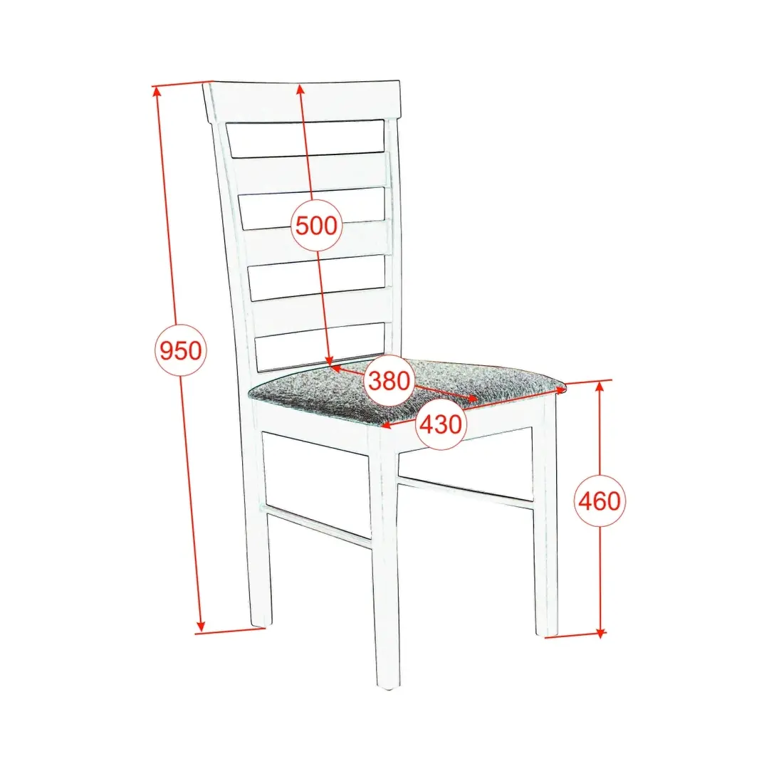 Комплект стол + 6 стульев Evelin HV-24V + Gloria NV-10WP (White/Gray) - 11