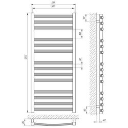 Полотенцесушитель Laris Grand P14 500x1200 (Chrome) Thumb