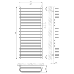 Uscator de prosoape Laris Germes P18 500х1200 (Chrome) Thumb
