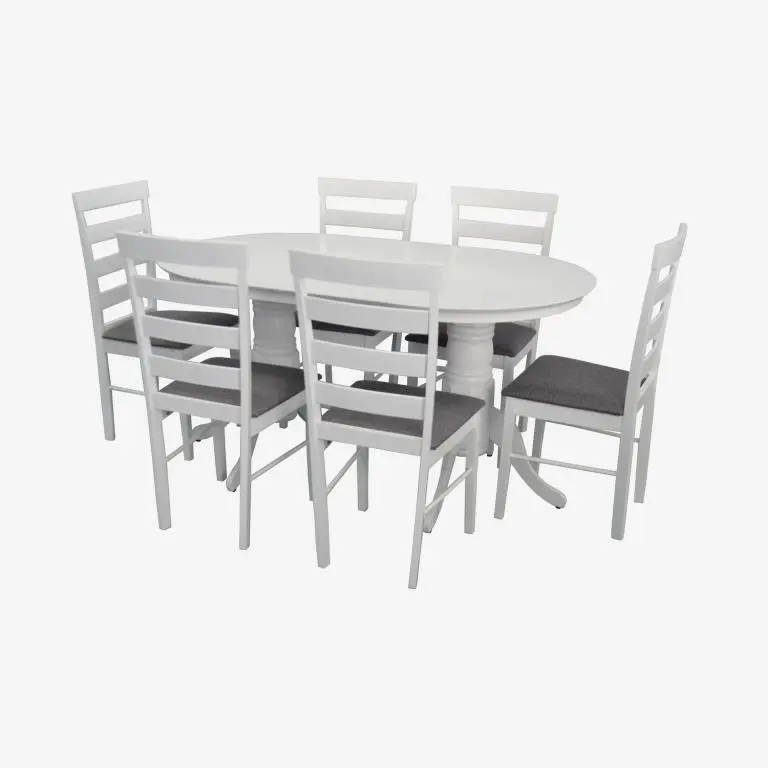 Комплект стол + 6 стульев Evelin HV-24V + Gloria NV-10WP (White/Gray) - 2