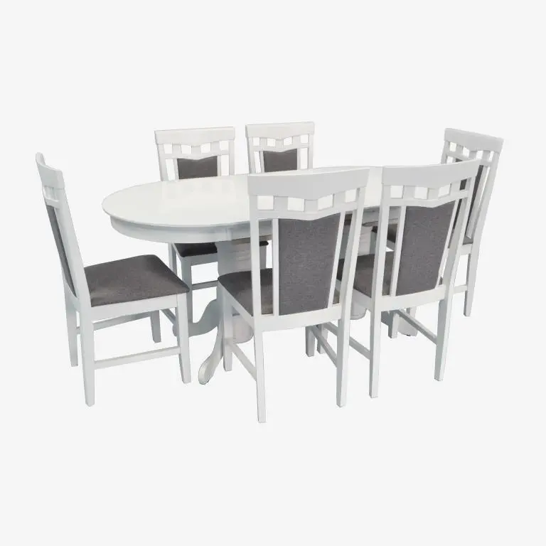 Комплект стол + 6 стульев Evelin HV-31N + Deepa R NV-10WP (White/Gray) - 2