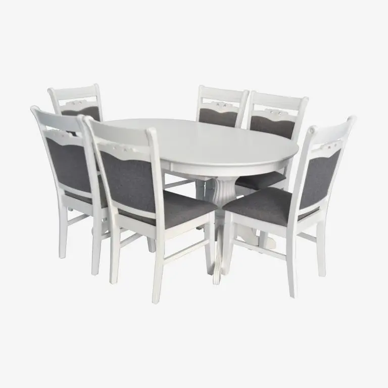 Комплект стол + 6 стульев Evelin HV-33V + HV-3167 NV-10WP (White/Grey) - 2
