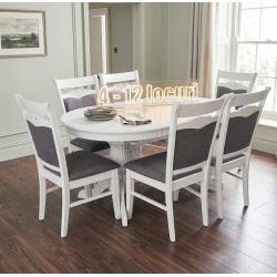 Комплект стол + 6 стульев Evelin HV-33V + HV-3167 NV-10WP (White/Grey)