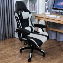 Игровое кресло Magnusplus Victrack Turbo AD24GC06 GP 3 (Black/White)