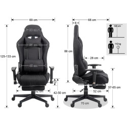 Игровое кресло Prestige Chairs OFF 296 (White/Black) Thumb