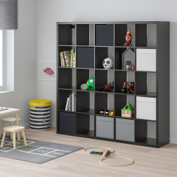 Стеллаж Ikea Kallax 182x182 (Черно-коричневый)