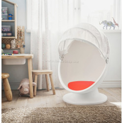 Fotoliu rotativ pentru copii Ikea PS Lomsk (Alb/Rosu)