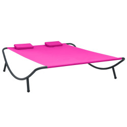 Шезлонг VidaXL 313532 (Pink) Thumb