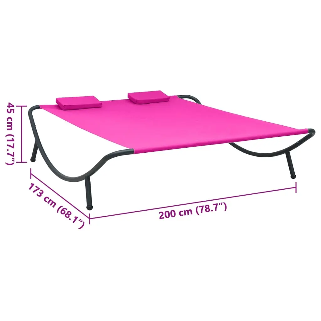 Шезлонг VidaXL 313532 (Pink) - 8