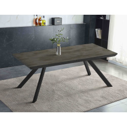 Стол раскладной Magnusplus Corin 200/278x100 Irony (Dark Grey/Black)